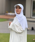 Angle White Abaya – Modest Elegance in White | Premium Nida Fabric |