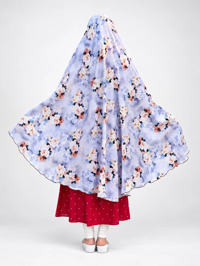 Floral Namaz Chadar - Elegant Printed Prayer Chadar for Women
