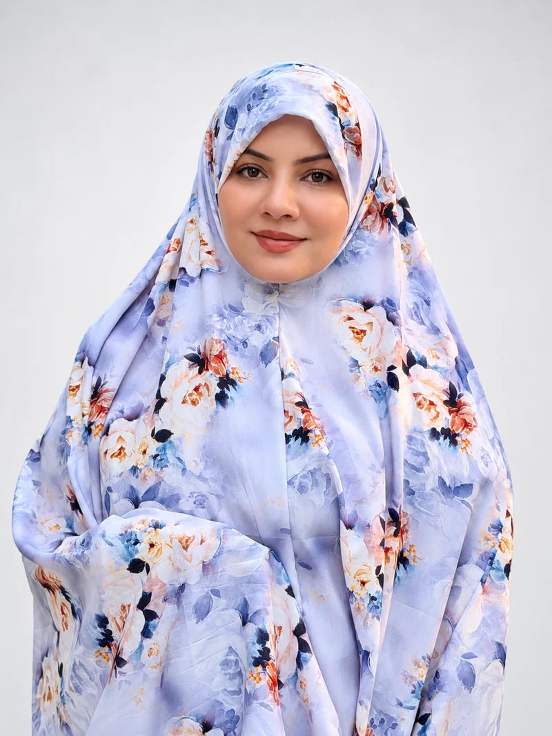 Floral Namaz Chadar - Elegant Printed Prayer Chadar for Women