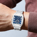 Curren M8482 Blue Dial Silver Stainless Steel Analog Men's Watch